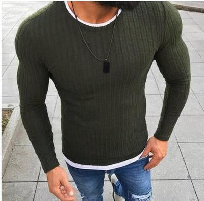 Slim Fit Pullover mit Henley-Ausschnitt und Gerippter Textur für Herren