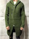Strickjacke mit Kapuze und Asymmetrischem Schnitt für Herren