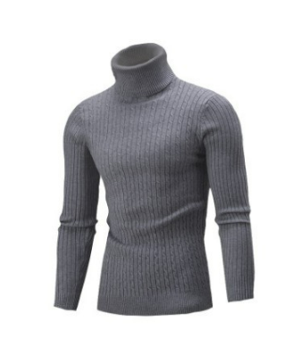 Rollkragenpullover mit Zopfmuster und Gerippten Bündchen für Herren